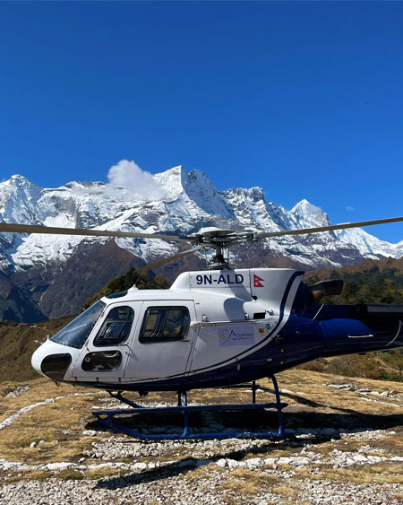 helicopter and mountain flights tours in nepal
